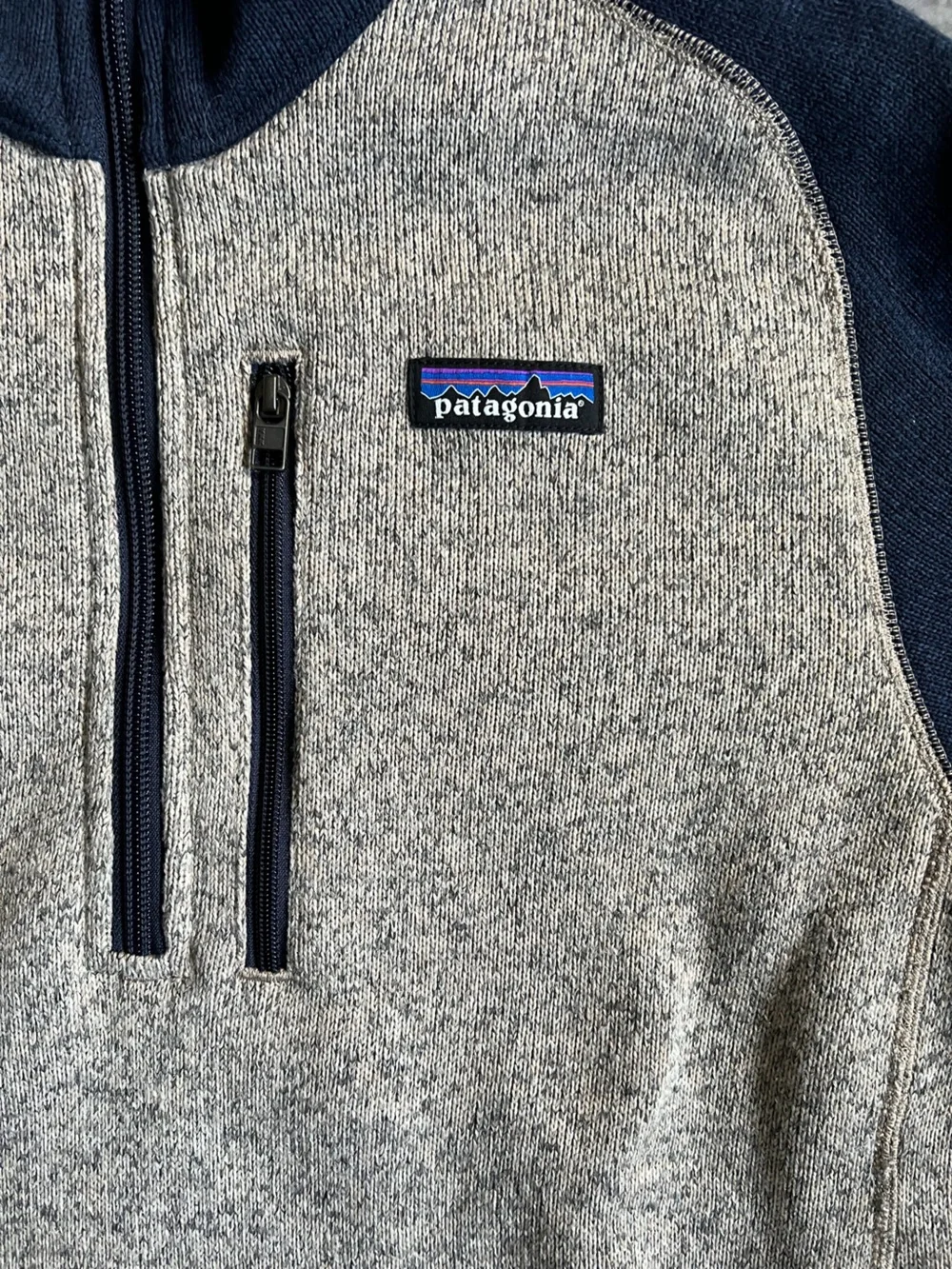 Patagonia Synchilla Men's Zip Pullover - Navy & Gray